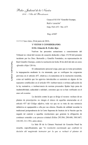 Cámara de Apelaciones – Rechaza apelación Granillo Ocampo