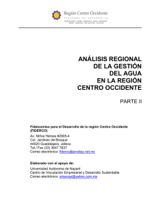 análisis regional de la gestión del agua en la región centro occidente