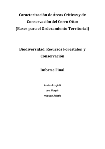 Informe Final. Biodiversidad, Recursos Forestales y