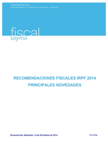 recomendaciones fiscales irpf 2014