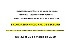 I Congreso Nacional de Lectura de la Universidad Autónoma de