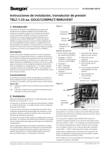 Instrucciones de instalación, transductor de presión TBLZ