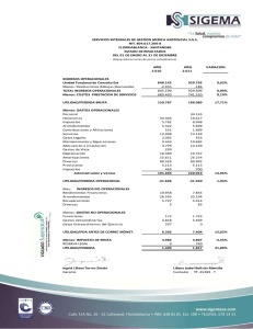 AÑO AÑO VARIACION 2.010 2.011 INGRESOS