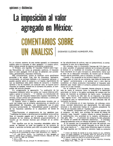 La imposición al valor agregado en México