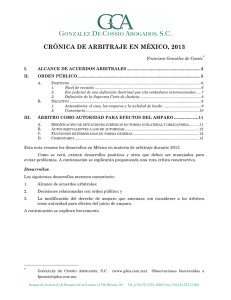 Crónica de Arbitraje en México (2013)