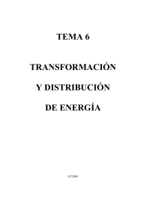 TEMA 6 TRANSFORMACIÓN Y DISTRIBUCIÓN DE ENERGÍA