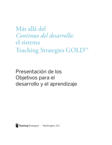 allá del Continuo del desarrollo: el sistema Teaching Strategies GOLD