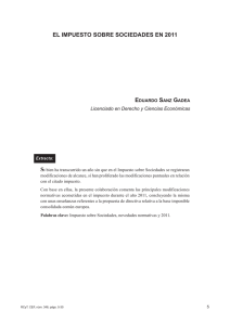 Impuesto sobre Sociedades. Sanz Gadea 2011. CEF
