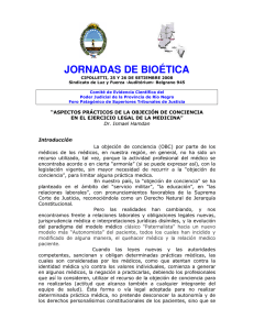 jornadas de bioética - del Poder Judicial de Rio Negro