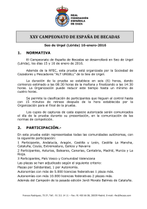 Normativa Campeonato de España de Becadas 2015