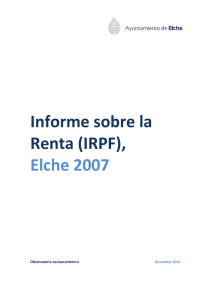 Informe sobre la Renta (IRPF), Elche 2007