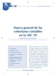 Marco general de las coberturas contables en la NIC 39