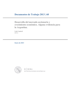 Documentos de Trabajo 2013 | 60 Desarrollo del mercado