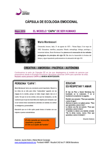 Personas CAPA: Maria Montessori - Instituto de Ecología Emocional