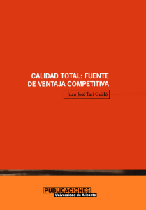 calidad total: fuente de ventaja competitiva