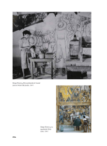 Diego Rivera y Rina pintando el mural para el Hotel del prado, 1947