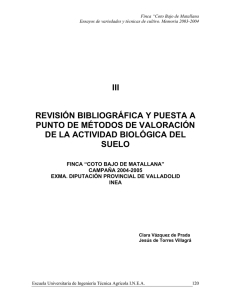 iii revisión bibliográfica y puesta a punto de métodos de valoración