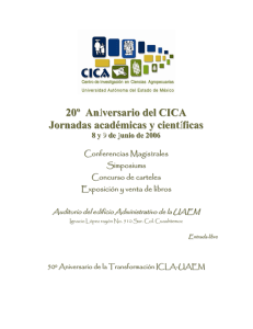 20º Aniiversario del CICA 20º An ivversario del CICA Jornadas