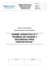 Normas Operativas 7 y 16