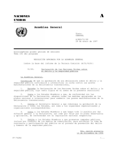 Declaración de las Naciones Unidas sobre el delito y la seguridad