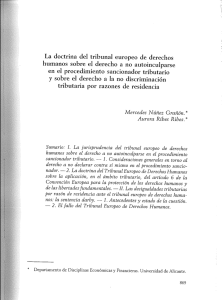 La doctrina del tribunal europeo de derechos humanos sobre