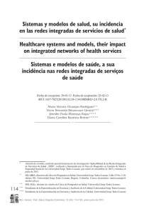 Sistemas y modelos de salud, su incidencia en las redes integradas