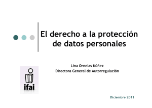 El derecho a la protección de datos personales