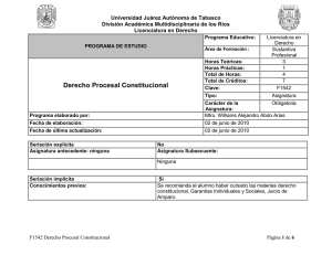 Derecho Procesal Constitucional - Universidad Juárez Autónoma de