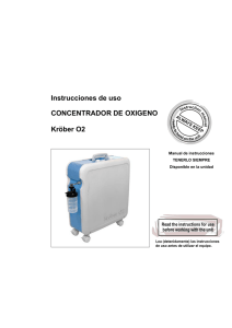Instrucciones de uso CONCENTRADOR DE OXIGENO Kröber O2