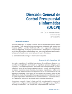 Dirección General de Control Presupuestal e Informática (DGCPI)