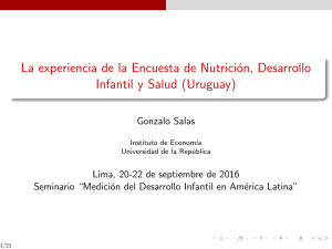 La experiencia de la Encuesta de Nutrición, Desarrollo Infantil y Salud
