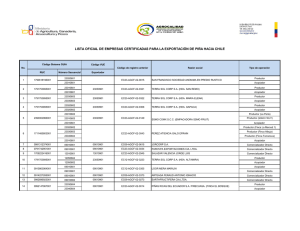 Lista Oficial De Empresas Certificadas Para La