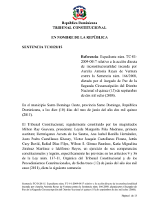 Sentencia TC 0128-15 C - Tribunal Constitucional de la