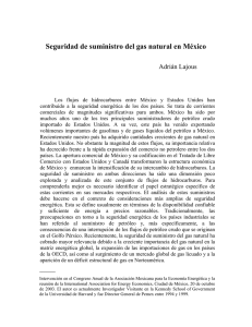 Seguridad de suministro del gas natural en México