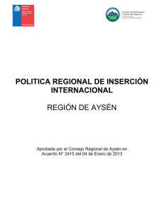 politica regional de inserción internacional región de aysén