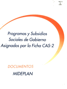 Programas y Subsidios Asignados por la Ficha CAS