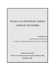 Acceso a la Información Judicial y Nuevas Tecnologías