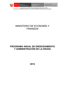Programa Anual de Endeudamiento Público y de