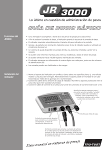 JR3000 Quickstart Guide (Spanish) - Tru-Test