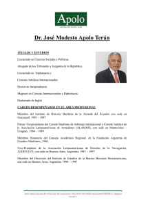 Dr. José Modesto Apolo Terán