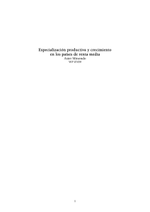 Especialización productiva y crecimiento en los países de renta media