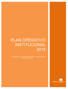 Plan Operativo Institucional 2015
