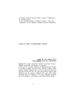 Ludwig von Mises: Su Epistemología Kantiana