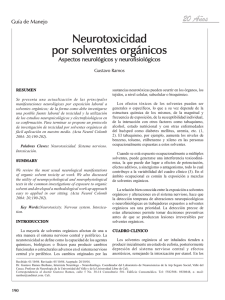 Neurotoxicidad por solventes orgánicos