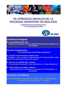 Difusion XII Jornadas SAB - Sociedad Argentina de Biología
