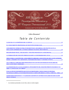 Tabla de Contenido - Universidad Central de Venezuela