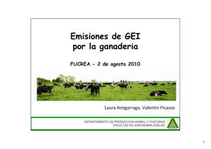 Emisiones de GEI por la ganadería