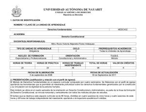 Derechos fundamentales - Universidad Autónoma de Nayarit