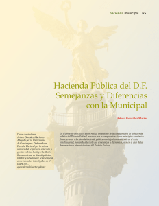 Hacienda Pública del D.F. Semejanzas y Diferencias con la Municipal