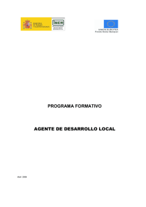 PROGRAMA FORMATIVO AGENTE DE DESARROLLO LOCAL